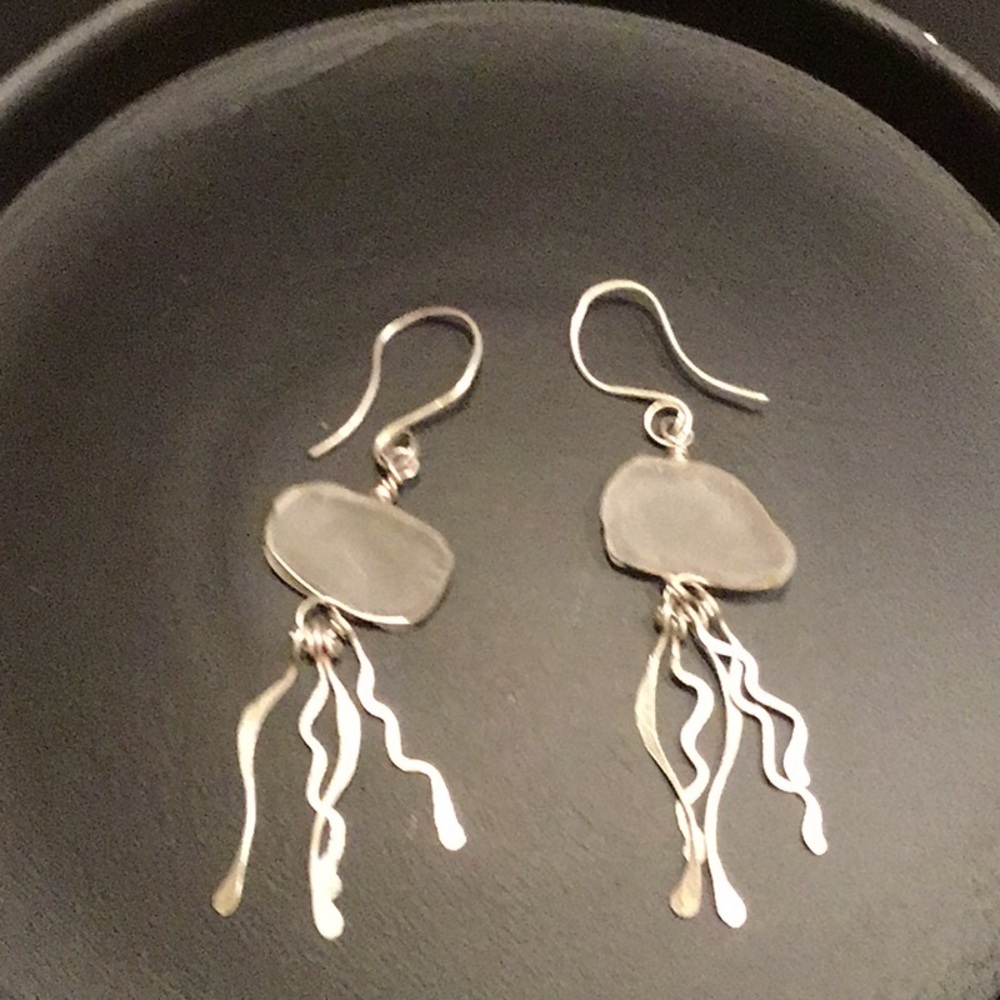 Sea Glass & Sterling Earrings